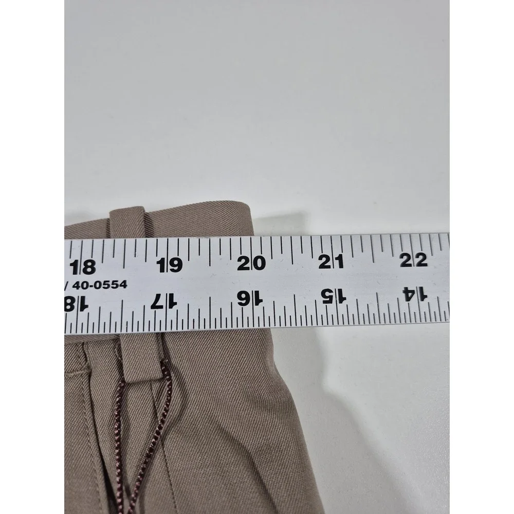 Cianni Cellini Dress Pants Mens 40x36 Tan SuperGab Wool Pleated Capri 1P NWT
